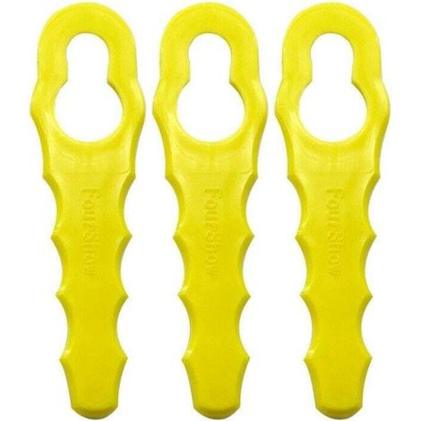 UlisemLot de 100 Lames de Rechange compatible pour Ryobi Coupe Bordure, Têtes Double Lames Dentelées RAC155 RAC157 RAC158 (1/4)