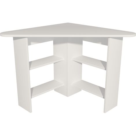 Bureau en bois "Corner " - 80 x 80 x 73 cm - Blanc (1/4)