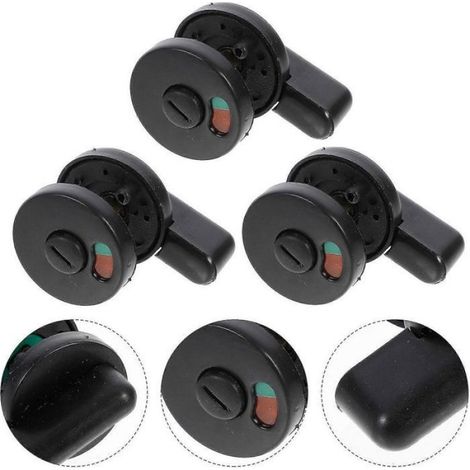 Verrou Indicateur Toilette - Voyant Rouge Vert Pivotant - Pour Porte Épaisseur Standard - Lot de 5 (1/5)