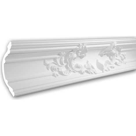 Corniche 150167 Profhome Moulure décorative style Rococo-Baroque blanc 2 m