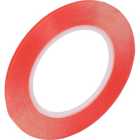 Joint adhésif double face PET en forme d'anneau, étanche, pour la fixation d'objets domestiques, rouge, 12 mm / 0,47 po (1/5)