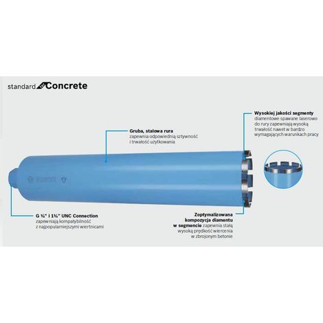 Bosch 2608601744 corona di perforazione diamantata beige 202 mm