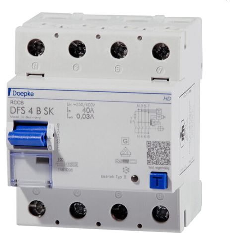 Doepke FI-Schutzschalter allstromsensitiv DFS 4 063-4/0,50-B SK HD 4polig 63A 09147998HD