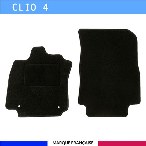 Tapis de sol voiture - Sur mesure pour  Renault CLIO 4 (09/2012-05/2019) - Antidérapant - Tapis de sol avant 2 pièces (1/4)