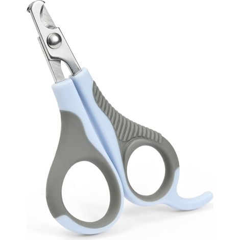 Coupe-ongles pour animaux - convient aux chats, chiots, chatons, etc. - 1 pièce, blanc et bleu