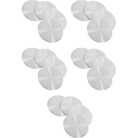 20 protectores de buje de aluminio plateado aptos para automóviles (1/2)