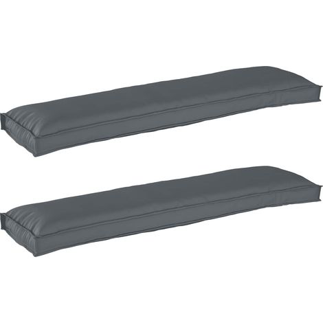 Palettenkissenset 2 pcs Anthrazit 150 x 40 x 8 cm Oxford-Stoff