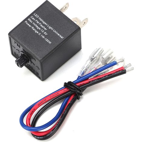 Clignotant Moto 12V Universel Relais LED Adjustable Flash Intermittent (1/3)