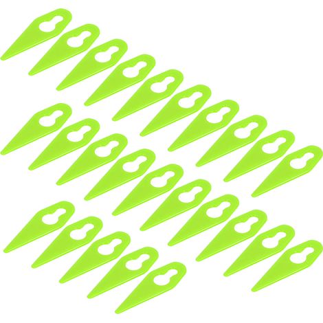 Lot de 25 lames de rechange vertes en plastique pour tondeuse à gazon. (1/5)
