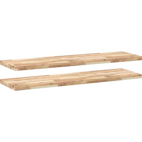 Maison Exclusive - Schweberegale 2 Stk. 160x40x4 cm Massivholz Ak