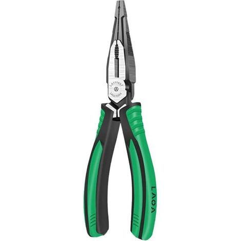 ALLIANDIS– pince combinée CR-V diagonale, coupe-fil à Long nez, coupe latérale, cisaille à cable, électricien professionnel, outils multiples (1/4)