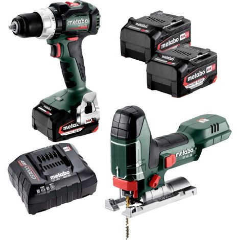 METABO Pack 2 outils Perceuse + Sauteuse 18V 2x5Ah - PACK2OUT18V2 (1/5)