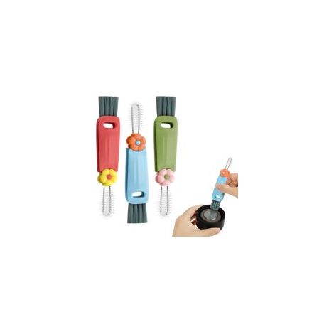 Brosse de Nettoyage 3 en 1, 3PCS Brosse multifonctionnelle 3 en 1, brosses de Nettoyage pour Couvercle de gobelet, Nettoyage des Fentes, pour Couvercle de Tasse, Bouteilles d'eau, Clavier (1/5)
