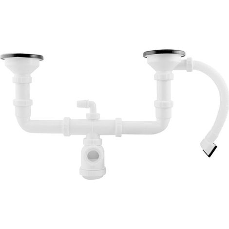 Siphon double Artic avec trop-plein 1 1/2" (1/2)