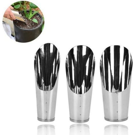 Pelle à main de jardin - - Acier inoxydable - Argent - Conception à bouche inclinée (1/3)