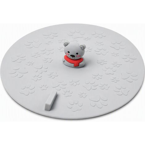Couvercle de siphon en silicone gris anti-odeurs — cache bonde pour salle de bain et cuisine (1/5)
