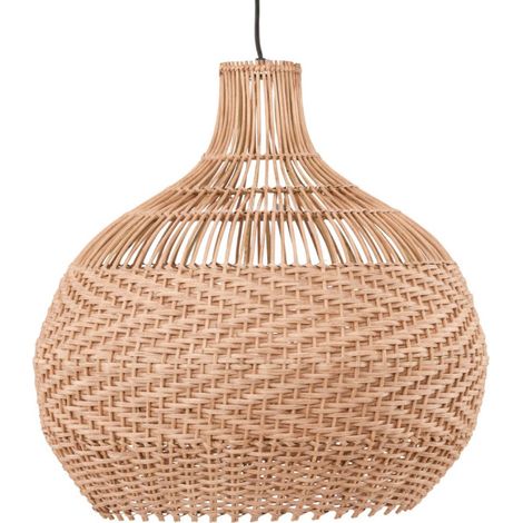 Lampe Suspension en Rotin "Bastia" 50 cm Naturel (1/5)