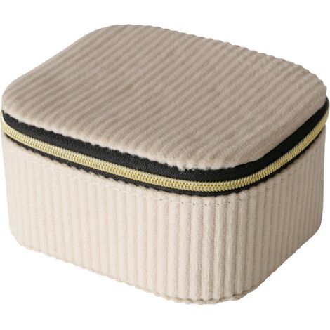 Schmuckschatulle mit Cordsamt CAJA, 12 x 10 x 6 cm