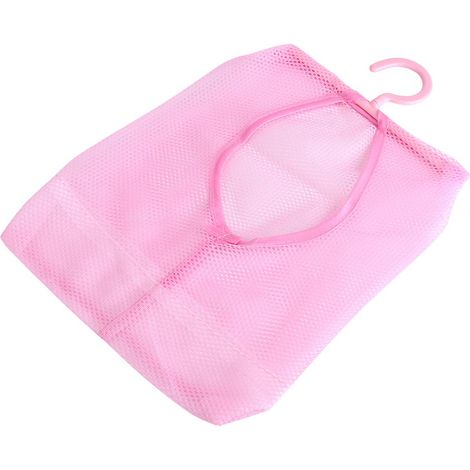 Multifunktionale Hängeaufbewahrungstasche aus Netzgewebe für Socken, Strumpfhosen, BHs und Unterwäsche – Rosa, Wand-Badezimmer-Organizer (1/3)