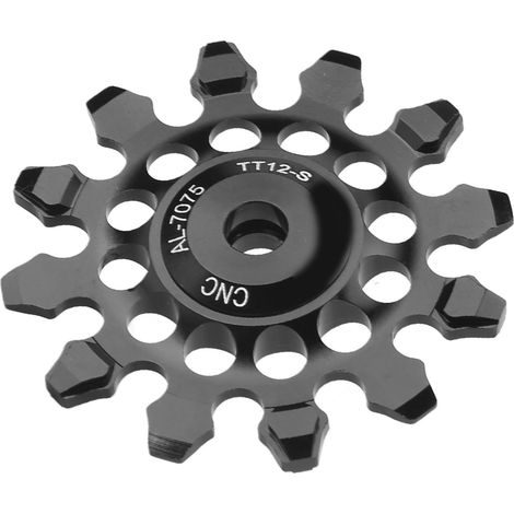 Galet de dérailleur arrière de vélo anti-usure 12 dents en céramique, pour dérailleur 7 à 12 vitesses, noir (1/5)