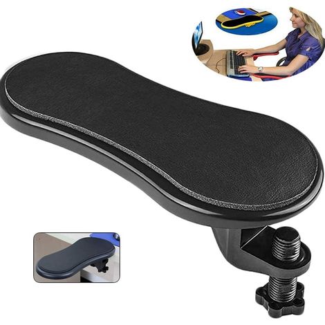 1 Support de bras, ergonomique, mousse mémoire, pivotant 180°, bureau jusqu'à 60mm