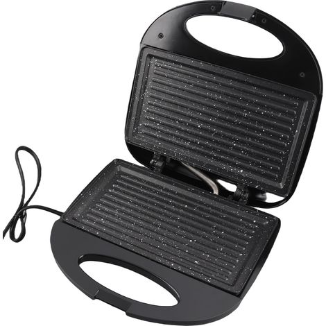 Appareil de cuisson électrique antiadhésif double face 750 W pour steak, sandwich et pain (1/5)