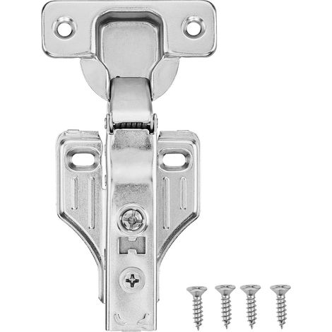 Charnières pour meubles lot de 40, recouvrement total, fermeture amortie, angle 100°, avec vis de fixation (1/5)