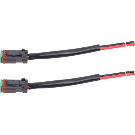 1 paire de connecteurs DT à 2 broches, en caoutchouc et cuivre, étanche, connecteur de fil électrique, faisceau de câbles pour voitures, camions, bateaux, lampes de travail LED, prise femelle. (1/4)