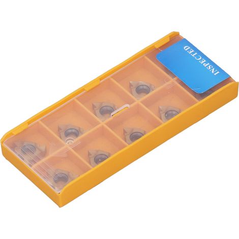 Lot de 10 plaquettes de tournage en carbure à faible résistance et haute ténacité, revêtement épais, outils de coupe pour tours CNC pour l'usinage de l'acier (1/5)