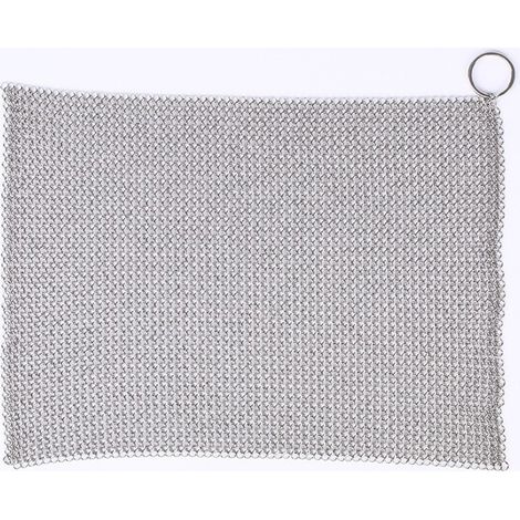 Grille carrée à mailles fines pour nettoyer les poêles en fonte (1/5)