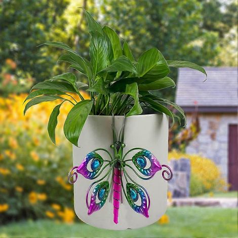Blumentopf-Dekoration Anhänger Schmetterling Libelle Ornamente C--