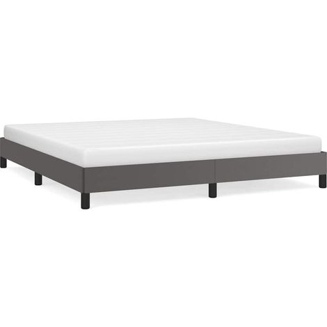 Lit Double, Lit Contemporain, Cadre de Lit gris 180x200 cm similicuir q6375 (1/5)
