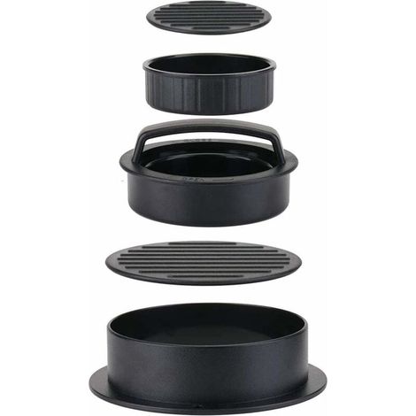3-in-1-Hamburgerpresse mit 200 Stück Antihaftpapieren Hamburger-Fleischpresse Form-Set Burgerpresse für Burger/BBQ/Patties/Fleischbällchen (1/5)