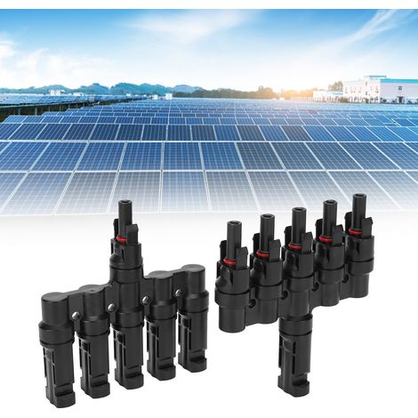 Connecteur photovoltaïque MC4 5T à six voies, connecteur de câble solaire MC4 5 vers 1
