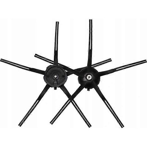 Brosse latérale Roborock noire, brosse de klaxon en caoutchouc noir (1/5)