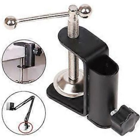 Support de lampe de bureau à fixation par pince, support de lampe en porte-à-faux, clips de fixation, base (1/5)