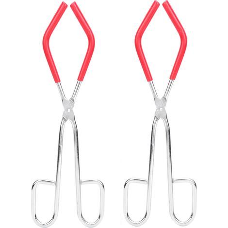 Pince de laboratoire en acier pour fioles et béchers, finition polie haute qualité (1/5)