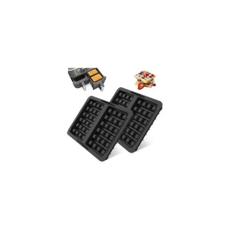 Lot de 2 Moule Gaufre Silicone Air Fryer,Accessoires pour Friteuse à Air Chaud,Moule Gaufrier Réutilisable,Insert de Gaufre,Moules à Muffins avec Ninja AF300,AF400EU,AF451EU,SL400EU et AF500DE (1/5)