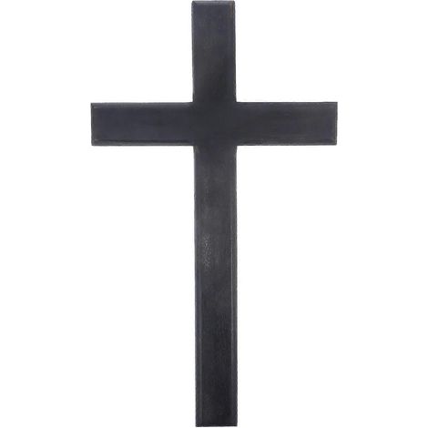 Croix murale chrétienne en bois faite à la main, plaque antique, croix à suspendre pour la décoration (1/2)