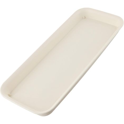 Soucoupe rectangulaire 58 x 23 x 3.6 cm, pour intérieur et extérieur, drainage efficace, épaisse, résistante au soleil, protection du sol, projets de jardinage (1/4)