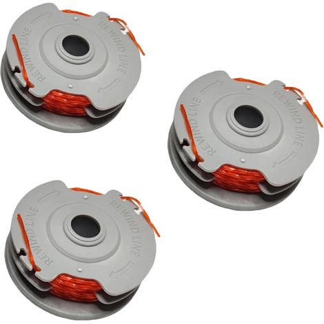 XINTONG Lot de 3 bobines de fil de débroussailleuse compatible avec Flymo Contour 500E Mini/Multi/Power Trim pour débroussailleuse Autofeed Bobines & Line (1/5)