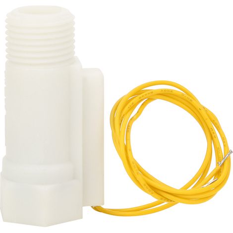 FS-1/2 - Filetages internes et externes en nylon G1/2". Interrupteur de débit en plastique, type piston, interrupteur de débit d'eau en nylon, interrupteur de contrôle de débit, CC 0-110 V. (1/5)