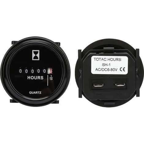 Compteur horaire à quartz 6-80 V AC/DC 99999,9 heures pour groupes électrogènes (1/5)