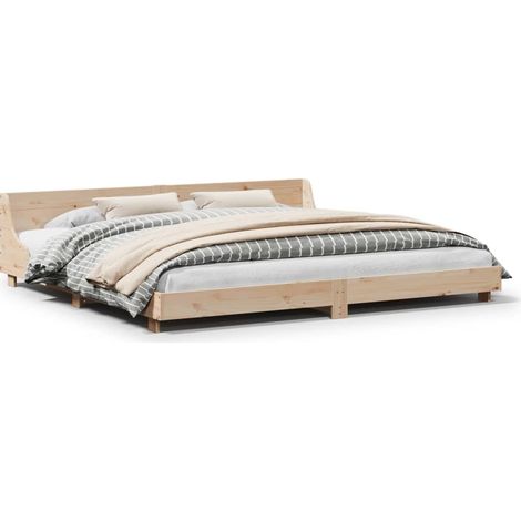 Maison Exclusive - Massivholzbett ohne Matratze 200x200 cm Kiefer