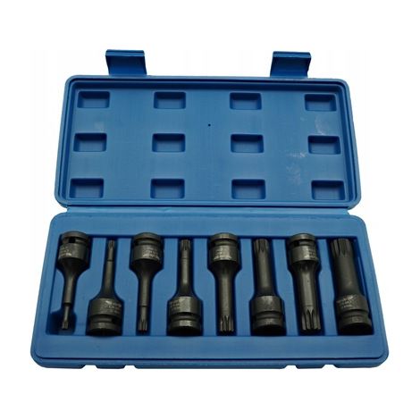 Douilles à impact Adler cannelées 1/2" 8 pièces.