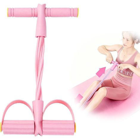 Bande élastique de résistance multi-usage pour les jambes - rose (1/5)