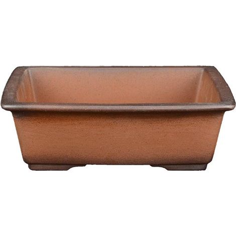 Vaso per bonsai rettangolare in gres 18,5x14x5,5 cm - ZX108