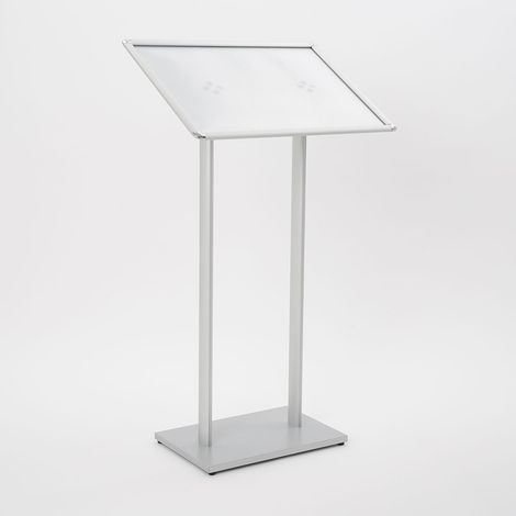 Espositore a Leggio con Piantana 45x110x30 cm in MDF Silver (1/5)