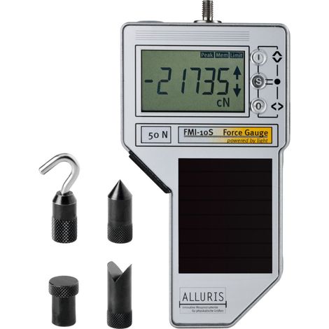 Alluris FMI-S10 Digitales Kraftmessgerät (Solar), Messbereich: 100 N (1/2)