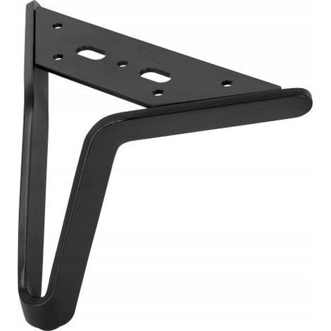 Pata de mueble, onda oblicua, SL008 H120, negra, MAT (1/5)